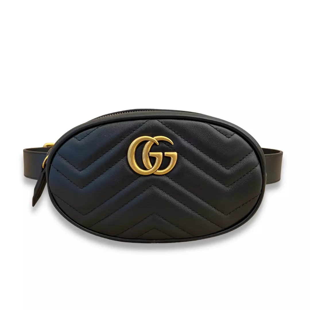 GUCCI BLACK MARMONT BELT BAG