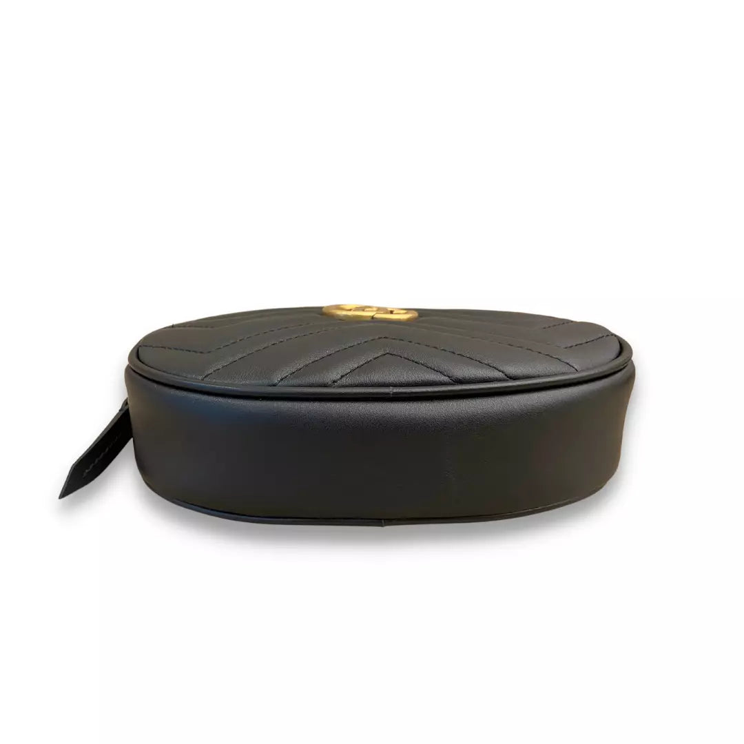 GUCCI BLACK MARMONT BELT BAG
