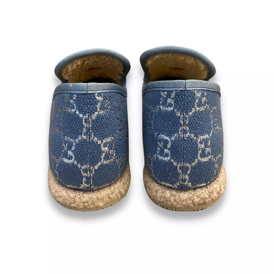 GUCCI BLUE/SILVER HORSEBIT LOAFERS