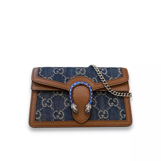 BOLSO MINI DIONYSUS GG SUPREME DE GUCCI EN VAQUERO Y CUERO