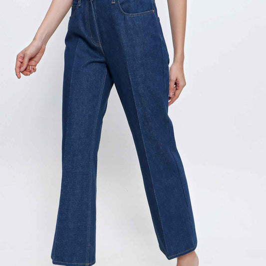 GUCCI BLUE COTTON 2020 APPLE GG LOGO PATCH JEANS