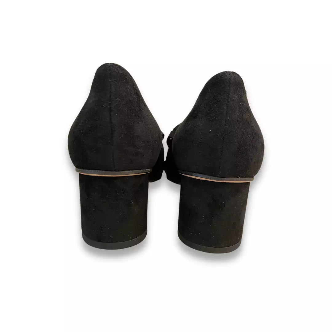 GUCCI MARMONT BLACK SUEDE MID-HEEL PUMP