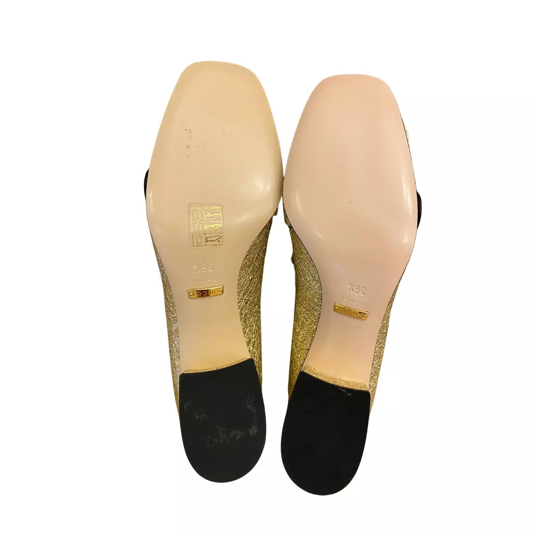 GUCCI MARMONT GOLD GG PUMPS