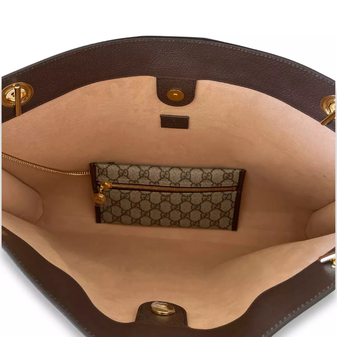 GUCCI MONOGRAM RAJAH GG TOTE BAG