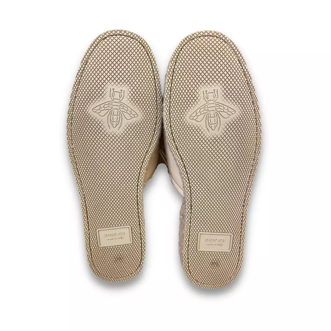 GUCCI NUDE LEATHER HORSEBIT LOAFERS