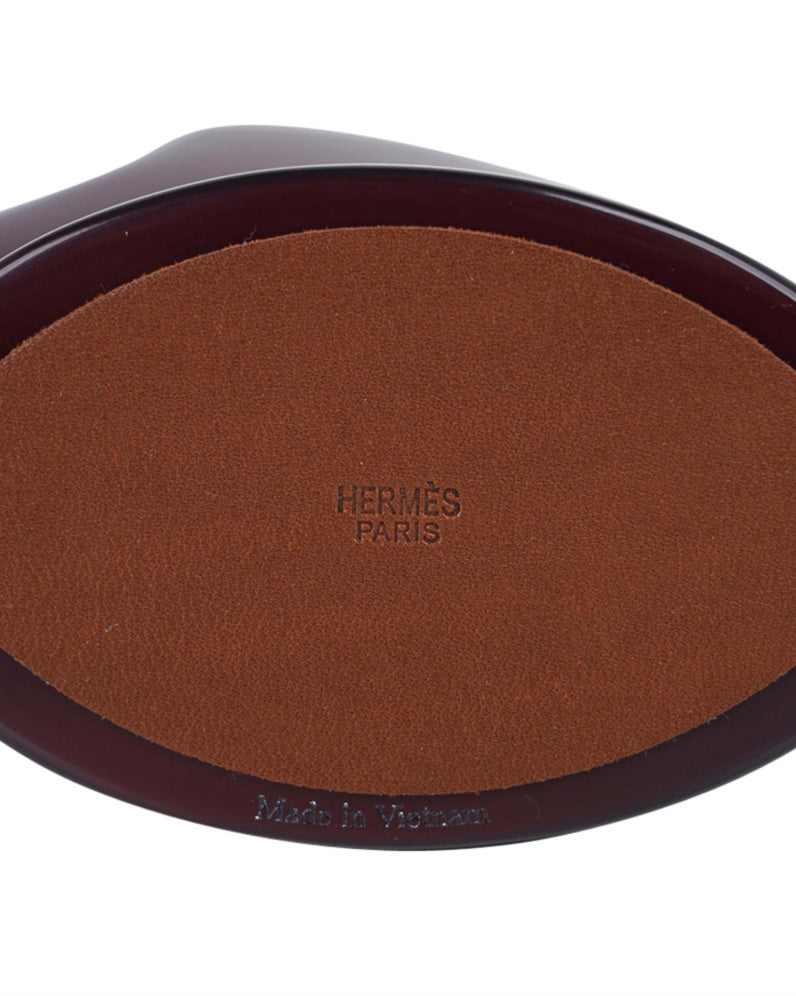 HERMÈS SAMARCANDE AUBERGINE BISCUIT PAPERWEIGHT