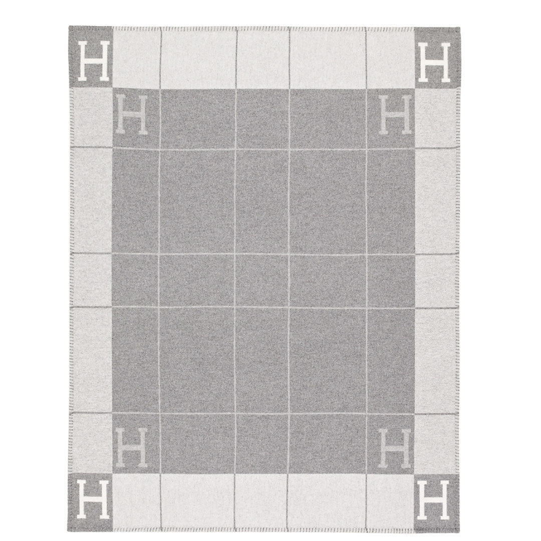 HERMÈS AVALON GREY BLANKET