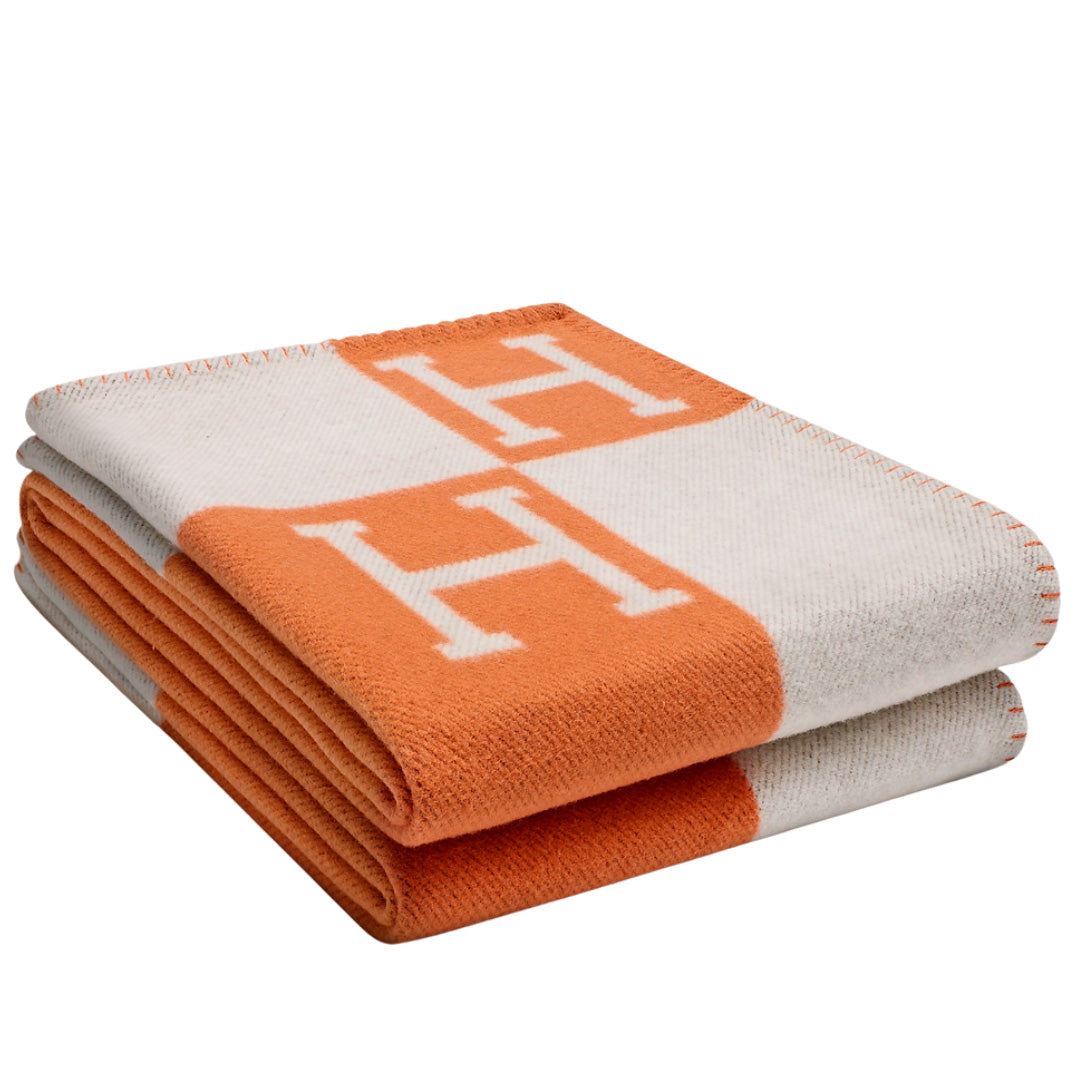 HERMÈS AVALON ORANGE BLANKET