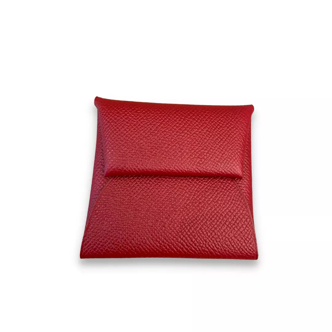 HERMES BASTIA BURGUNDY COIN PURSE