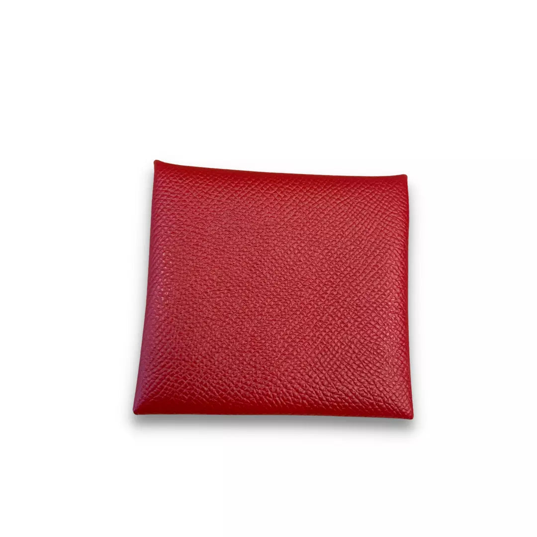 HERMES BASTIA BURGUNDY COIN PURSE