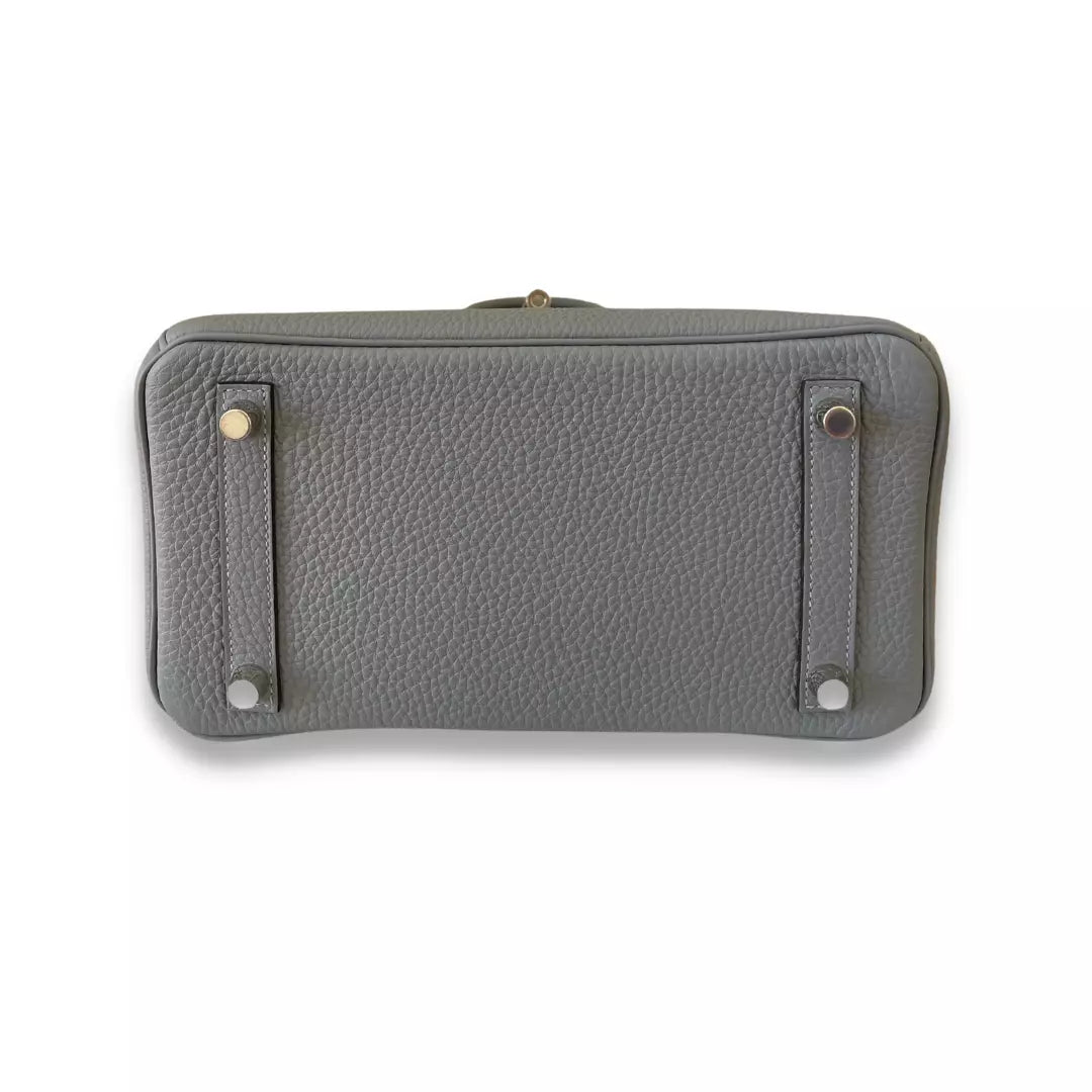 HERMÈS BIRKIN 25 BLEU LIN VERSO TOGO BAG
