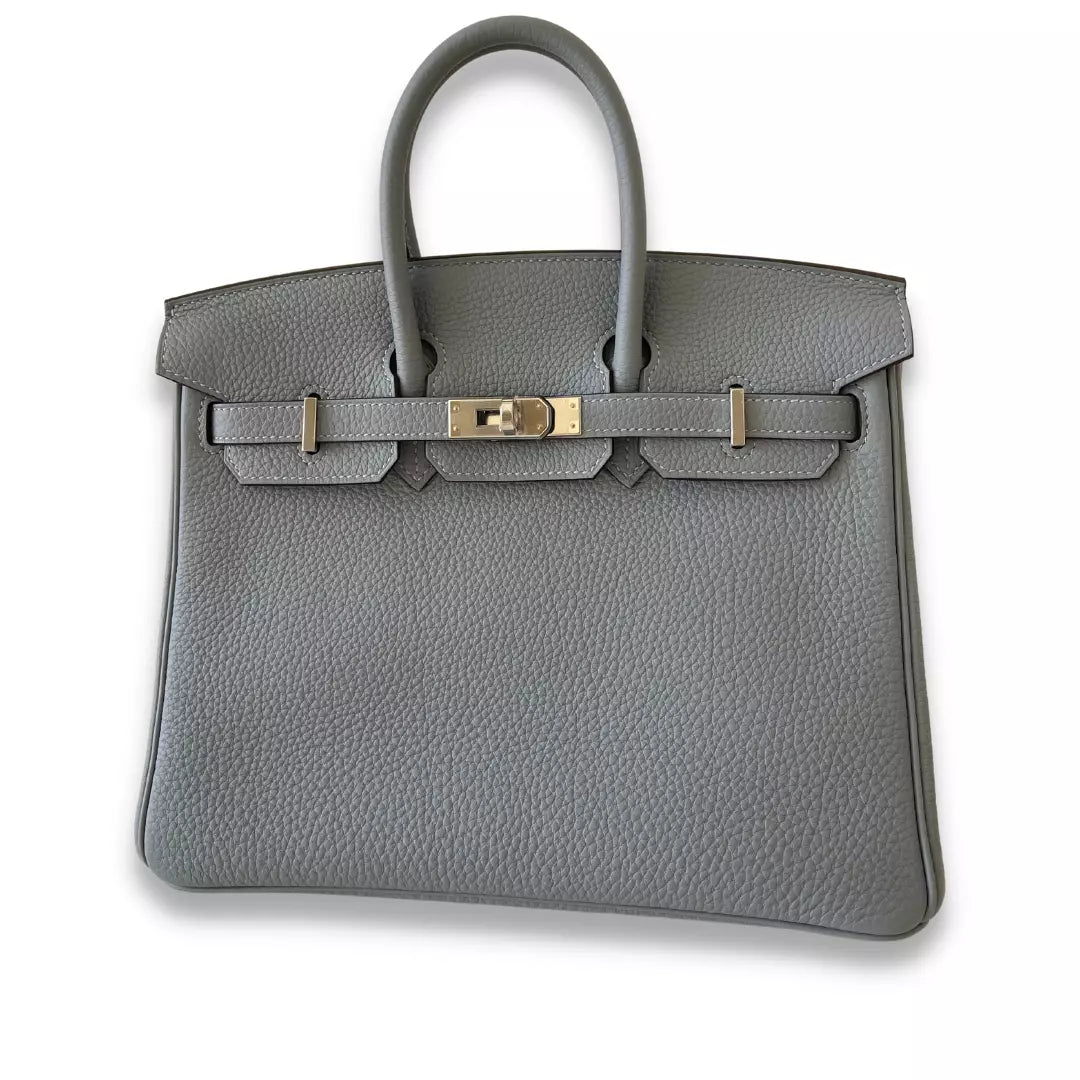 Hermès Birkin 25 Bleu Lin Verso Togo Bag