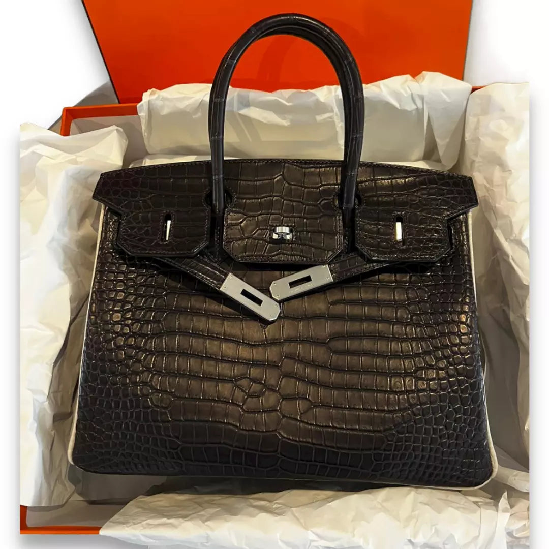 Hermès Birkin 30 Black Crocodile Bag