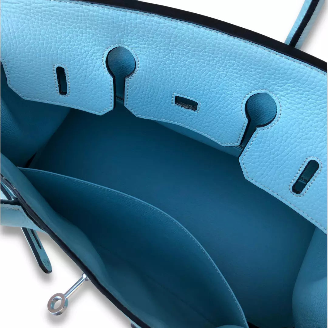HERMÈS BIRKIN 35 J7 BLUE LIN TOGO LEATHER BAG