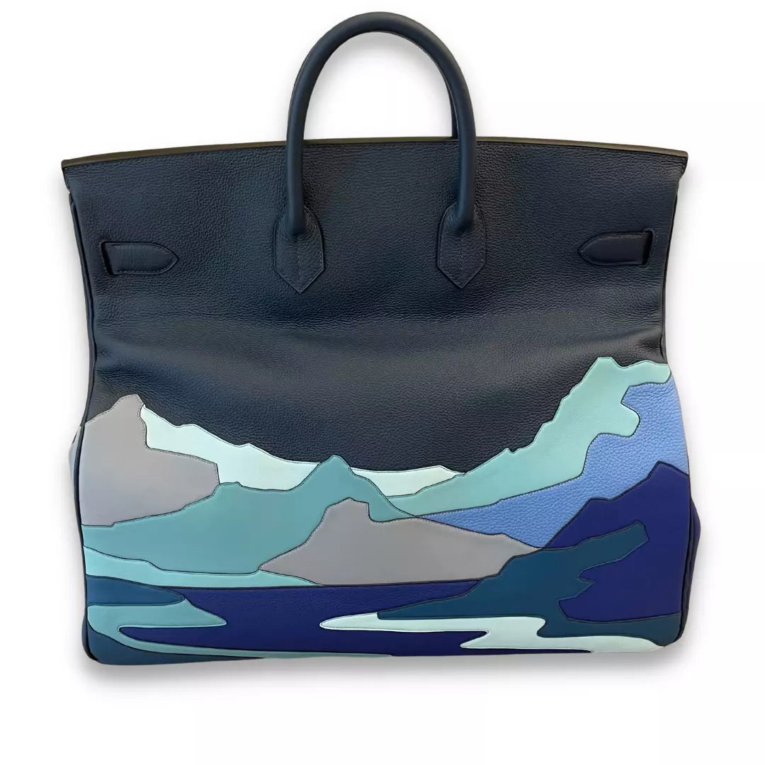 Hermès Birkin 50 Endless Road HAC Bleu de Prusse Bag
