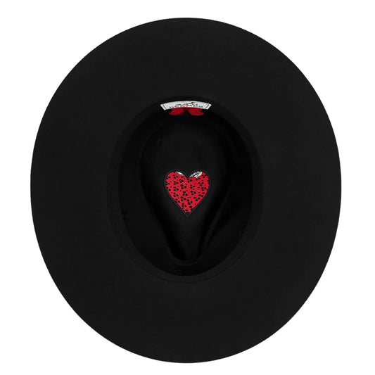 HERMÈS BLACK FAUBOURG LOVE HAT