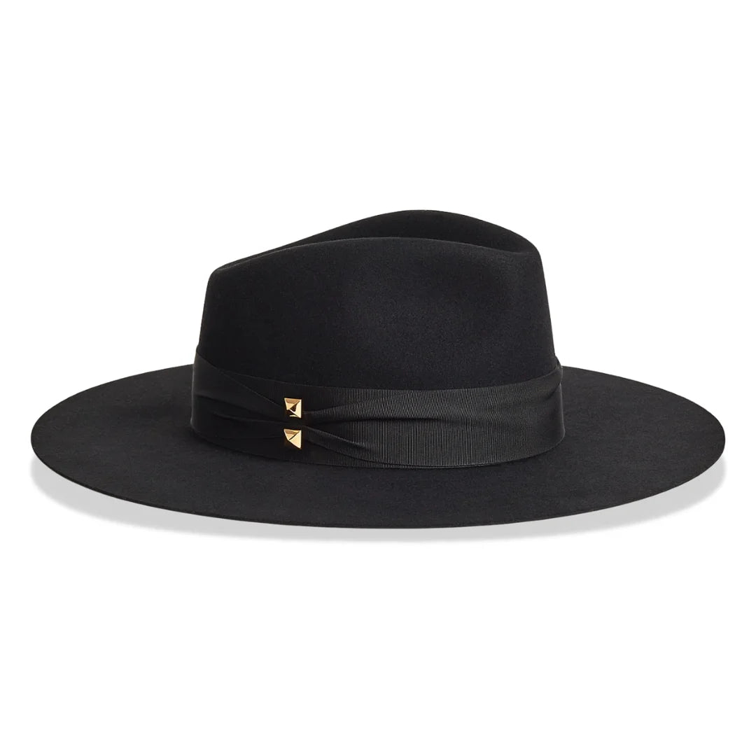 HERMÈS BLACK FAUBOURG MÉDOR HAT