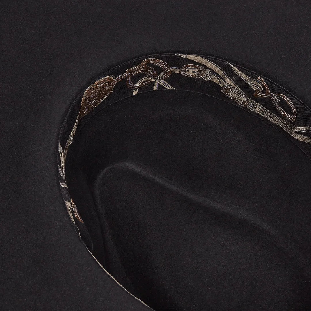 HERMÈS BLACK FAUBOURG MÉDOR HAT