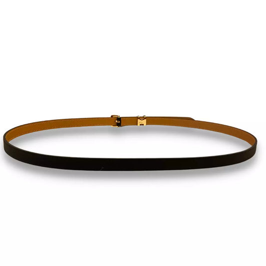 HERMÈS BLACK LEATHER POP H 15 BELT