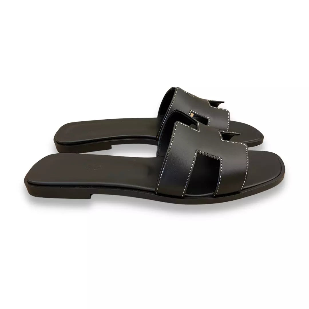 Sandalias Hermès Black Oran