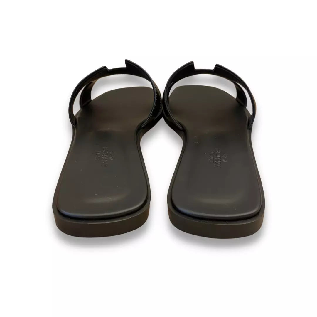 Sandalias Hermès Black Oran