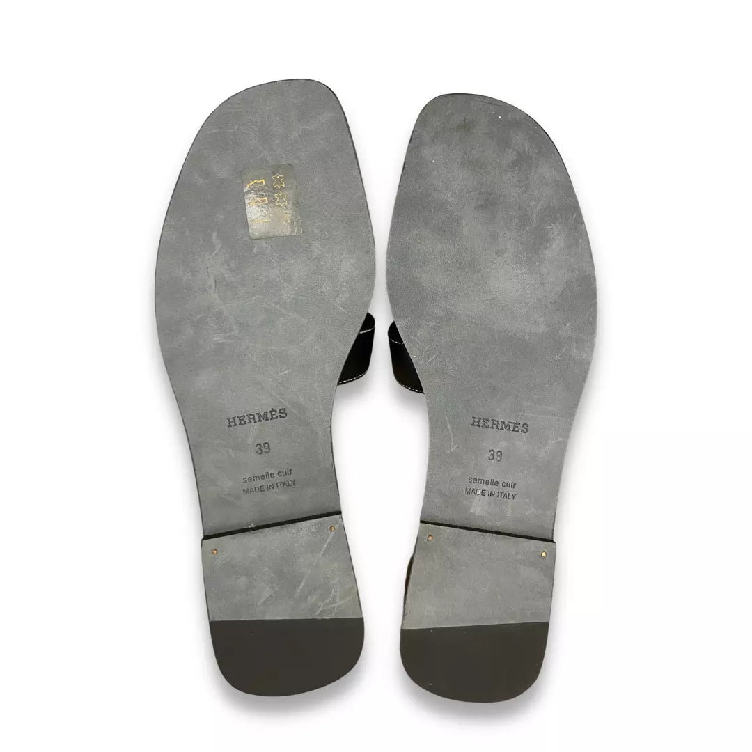 Sandalias Hermès Black Oran