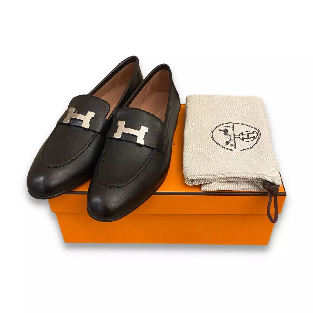 HERMÈS BLACK ROYAL LOAFERS