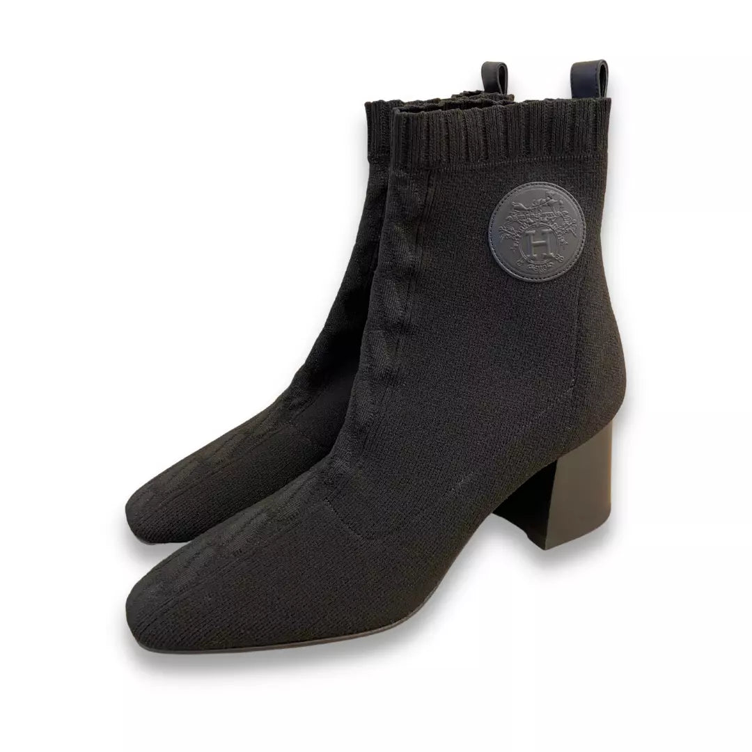 HERMÈS BLACK VOLVER 60 BOOTS