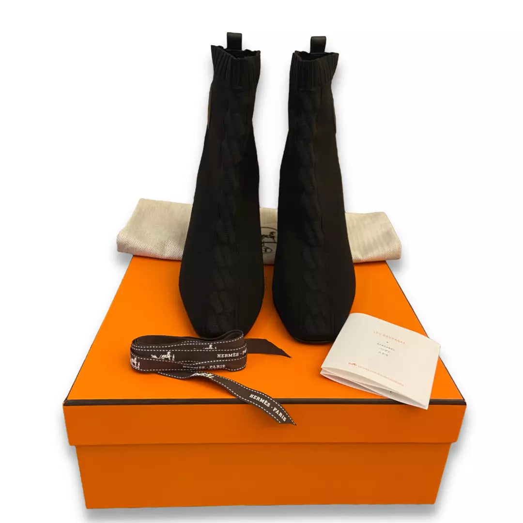 HERMÈS BLACK VOLVER 60 BOOTS