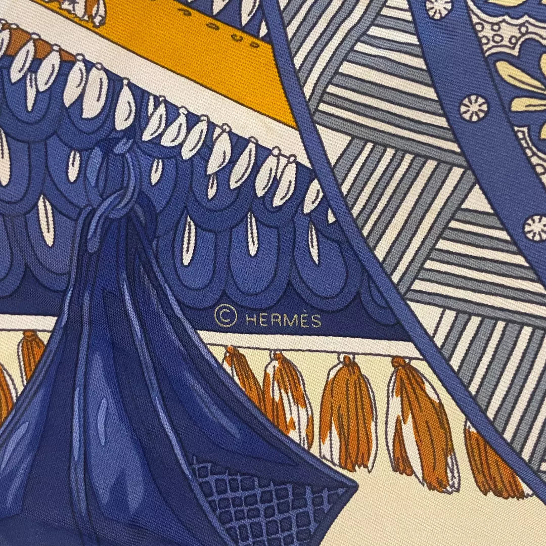 HERMÈS TAPIS DE SELLE SEDA CARRÉ