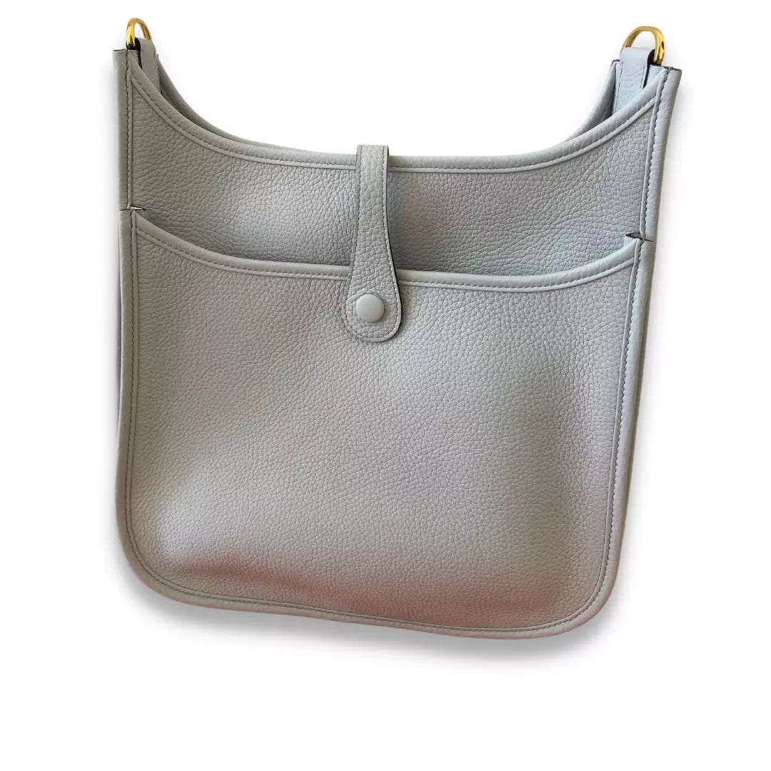 Hermès Evelyne 29 Bleu Pale Clemence Bag