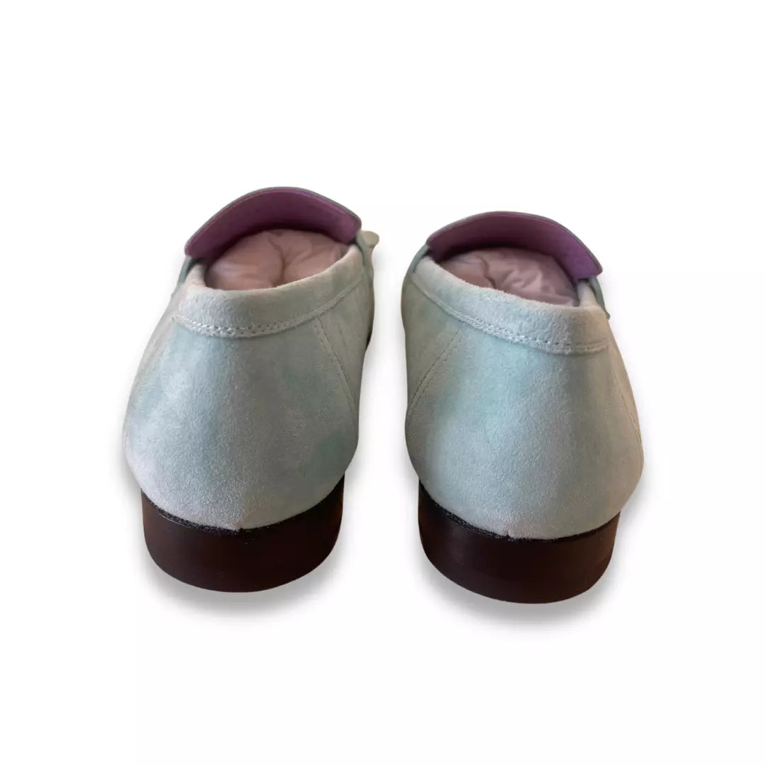 MOCASINES HERMÈS DE ANTE VERDE ROYAL