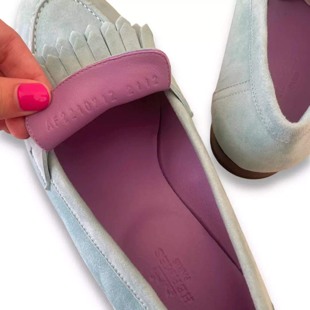 MOCASINES HERMÈS DE ANTE VERDE ROYAL