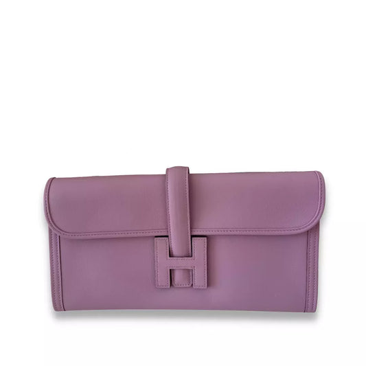 HERMÈS JIGE ELAN 29 MAUVE SYLVESTRE SWIFT POCHETTE