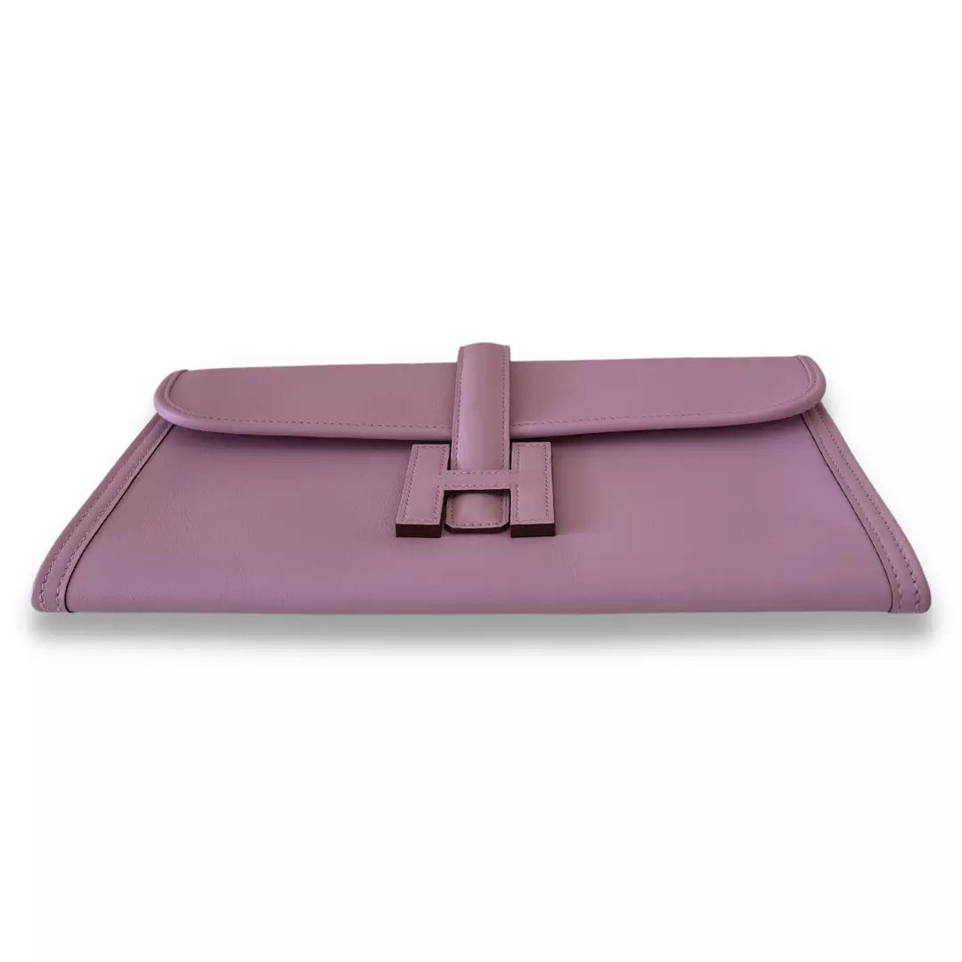 HERMÈS JIGE ELAN 29 MAUVE SYLVESTRE SWIFT POCHETTE