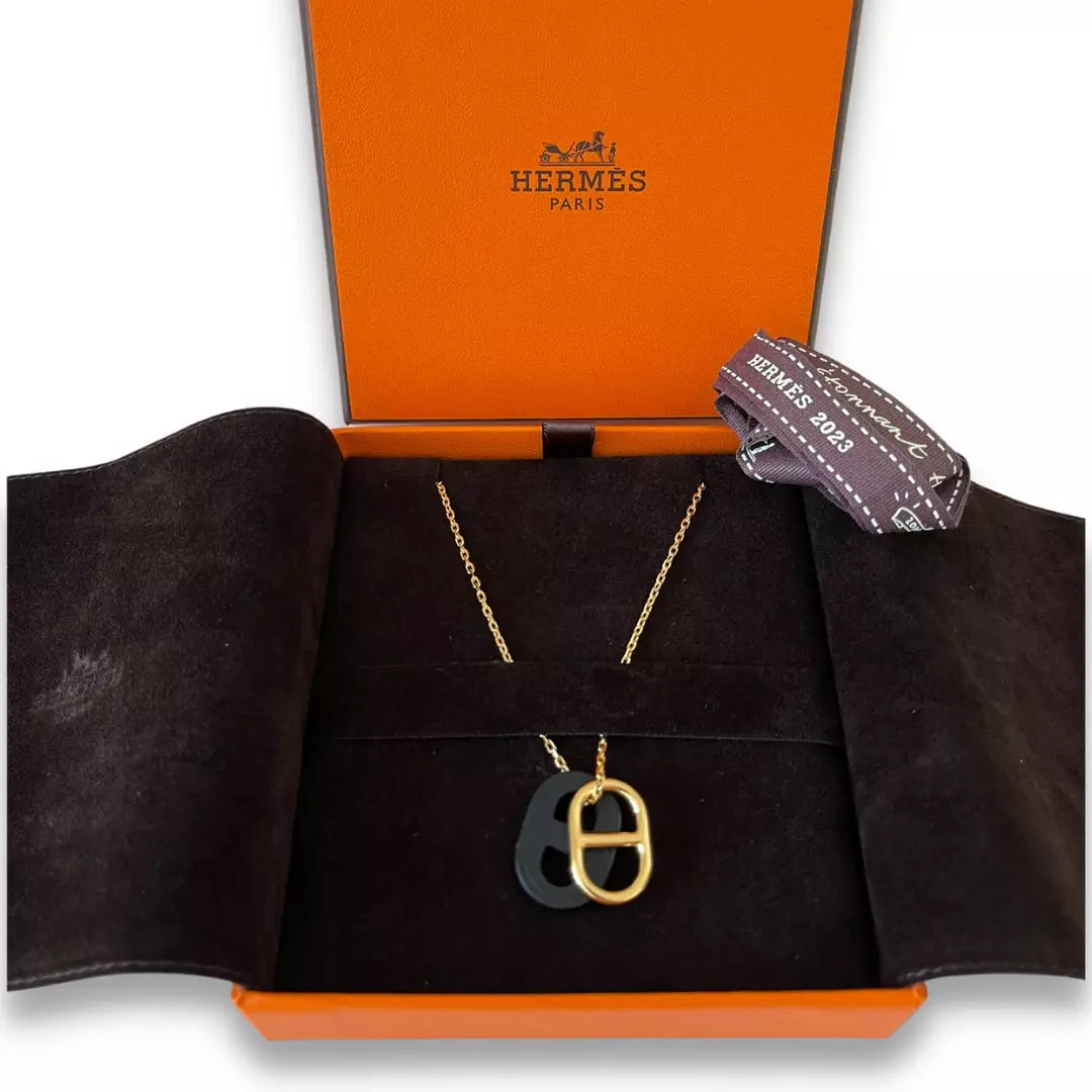 HERMÈS O’MAILLON BLACK NECKLACE