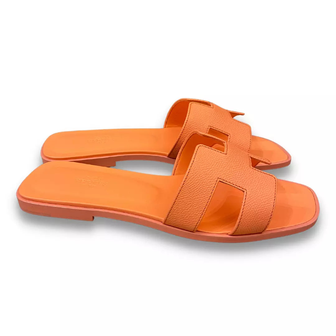 HERMÈS ORANGE ORAN SANDALS