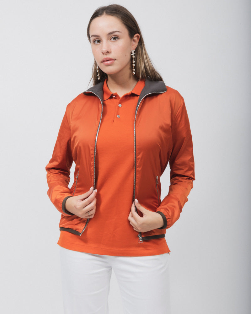 HERMÈS ORANGE POLAR WARM UP JACKET
