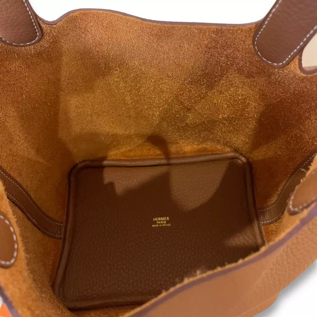 Hermès Picotine 18 Gold Clemence Bag