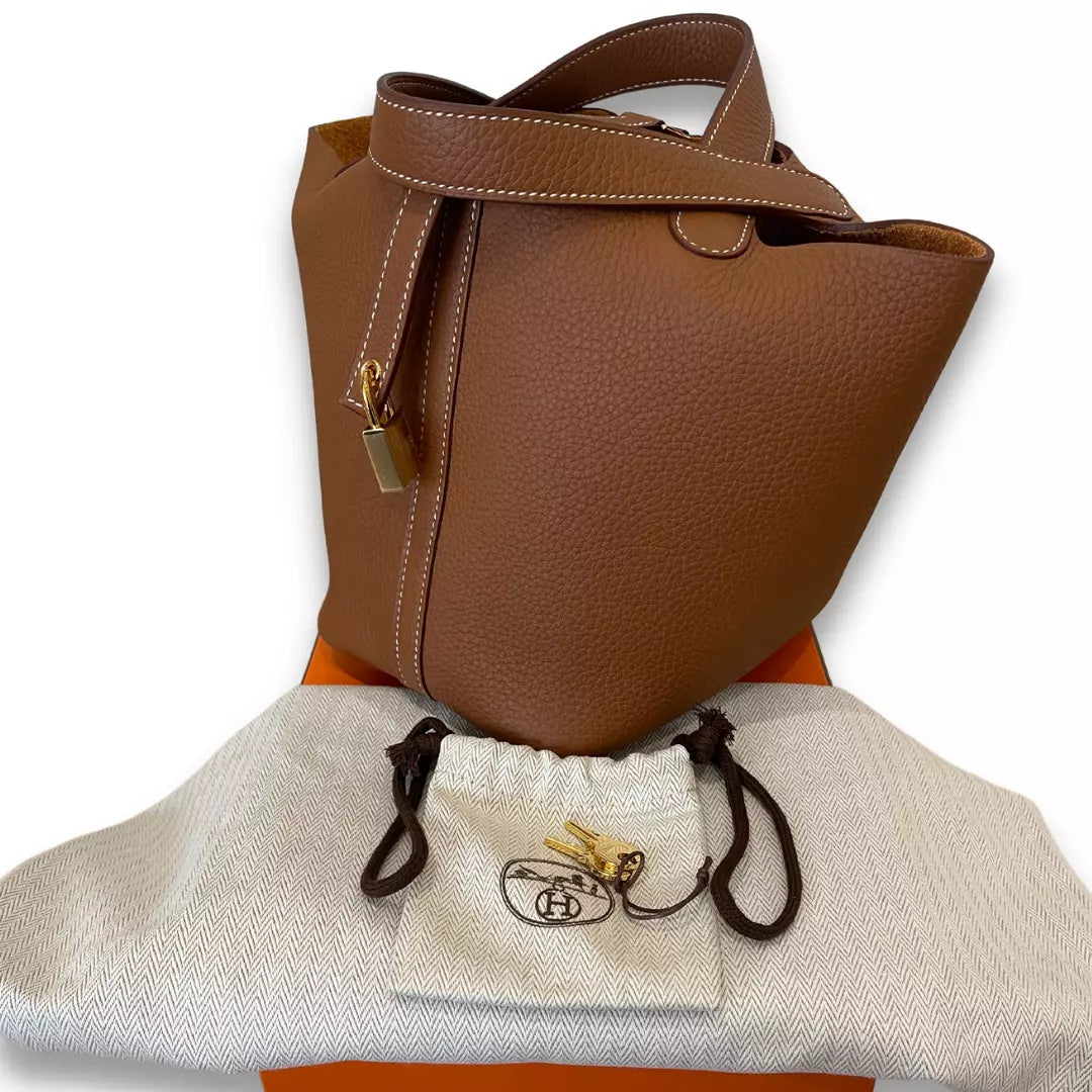 Hermès Picotine 18 Gold Clemence Bag