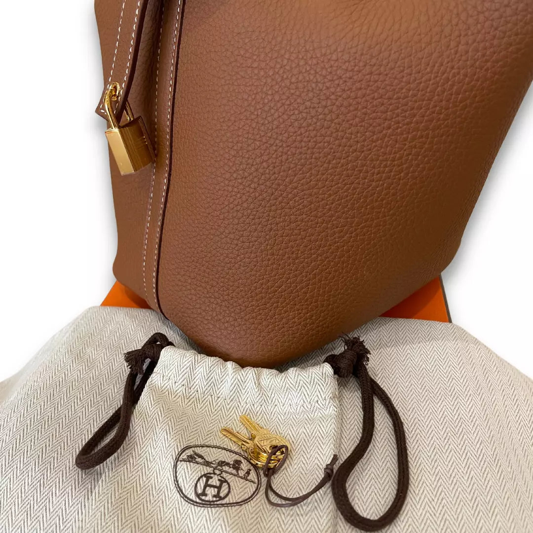 Hermès Picotine 18 Gold Clemence Bag