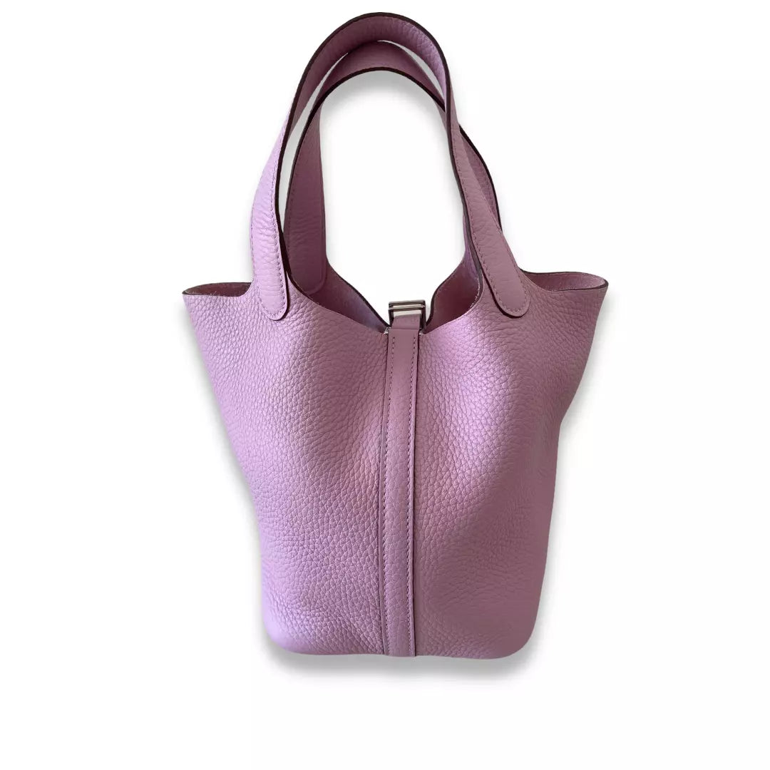 Hermès Picotine 18 Mauve Sylvestre Clemence Bag