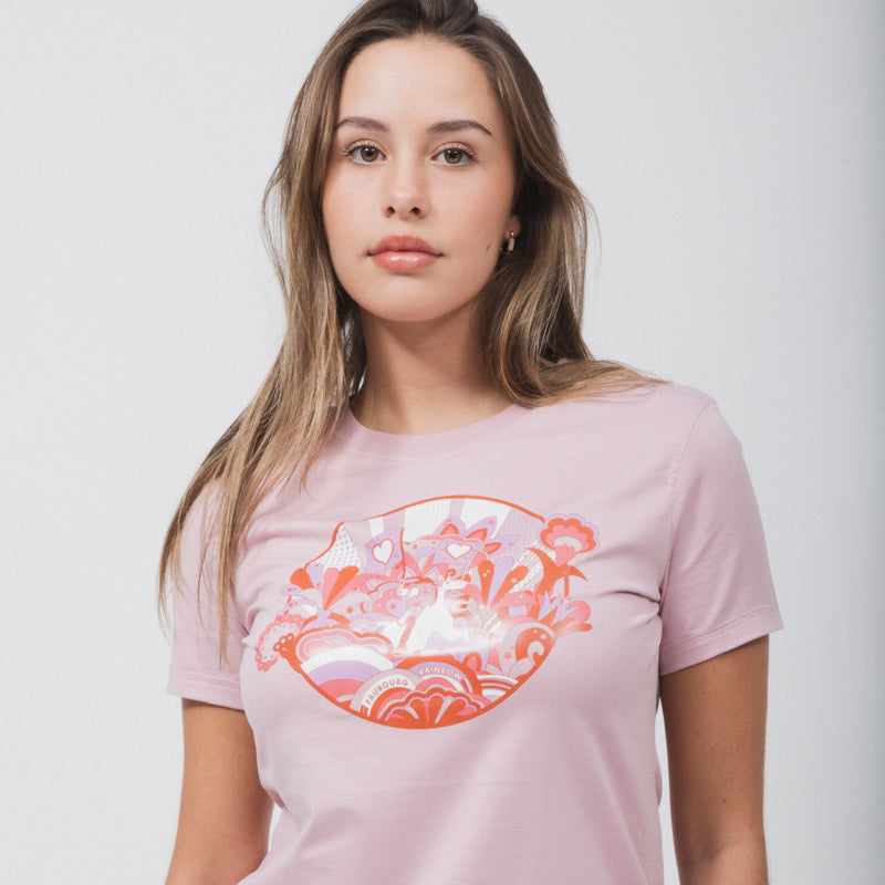 Hermès Pink Cotton Micro Print Cartouche T-Shirt