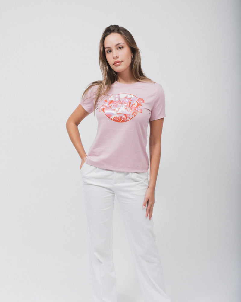 Hermès Pink Cotton Micro Print Cartouche T-Shirt