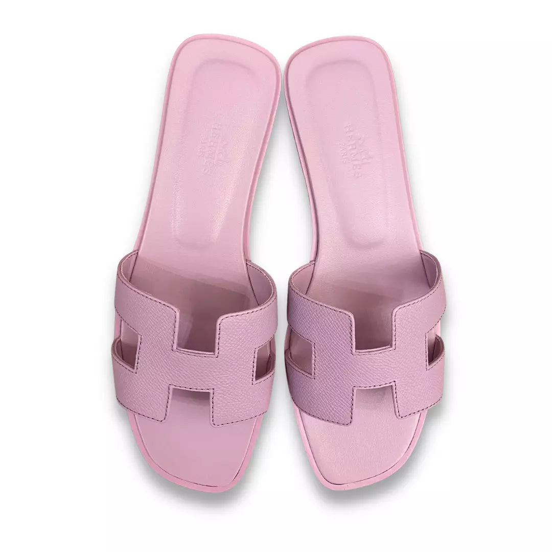 HERMÈS PINK ORAN SANDALS