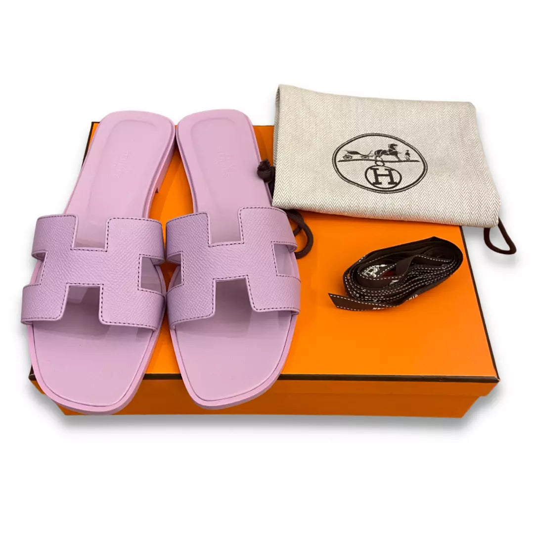 HERMÈS PINK ORAN SANDALS