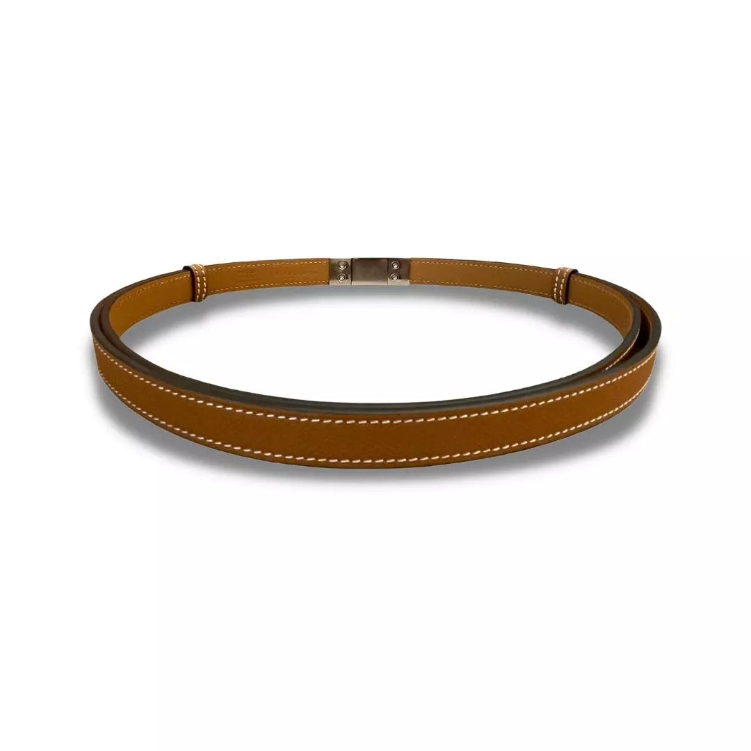 HERMÈS RIVALE 18 GOLD EPSOM LEATHER BELT