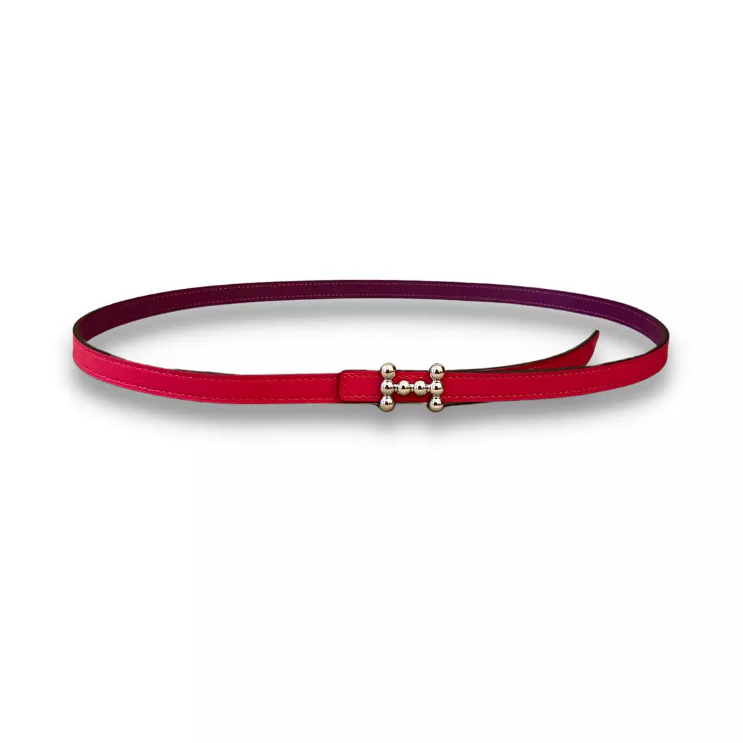 HERMÈS PINK/PURPLE BUBBLE REVERSIBLE BELT