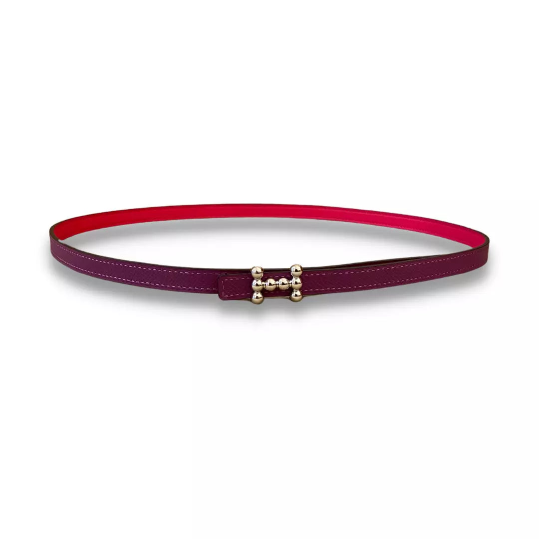 HERMÈS PINK/PURPLE BUBBLE REVERSIBLE BELT