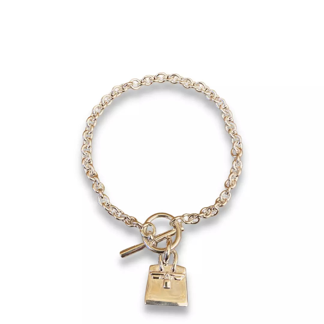 HERMÈS SILVER 925 AMULETTES BIRKIN PENDANT BRACELET